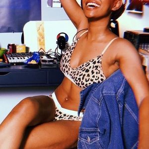 Leopard Triangle Bralette